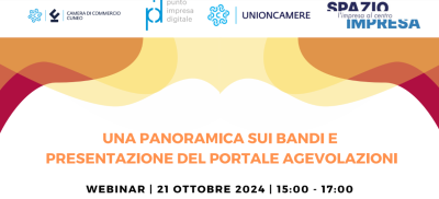 webinar 21 ottobre bandi e agevolazioni